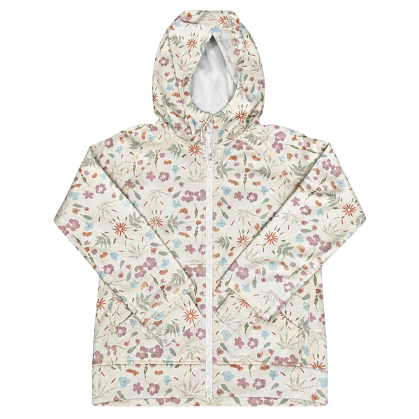 Winter Burton kids Full-Zip Hoodie Size S Floral Fleece Jacket