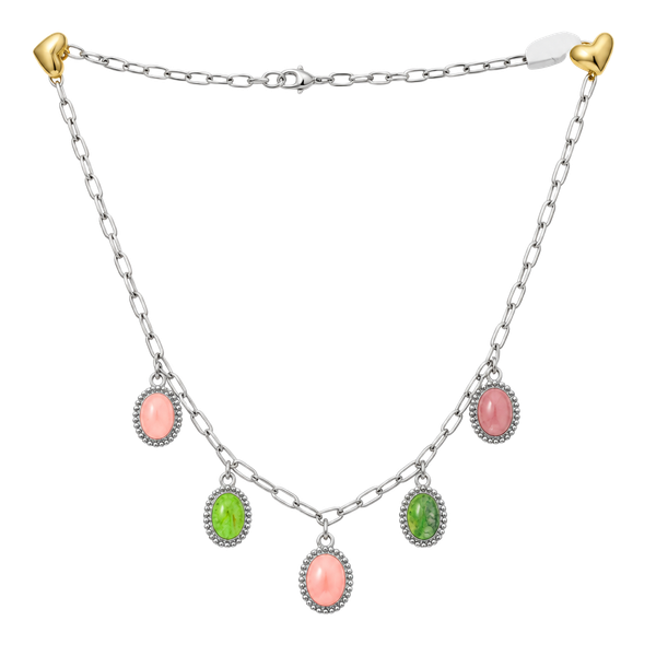 925 sterling silver charm necklace. 