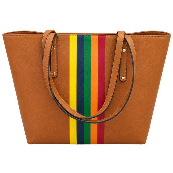 INC International Concepts Zoiey Tote Size One Size Brown Multi Stripe