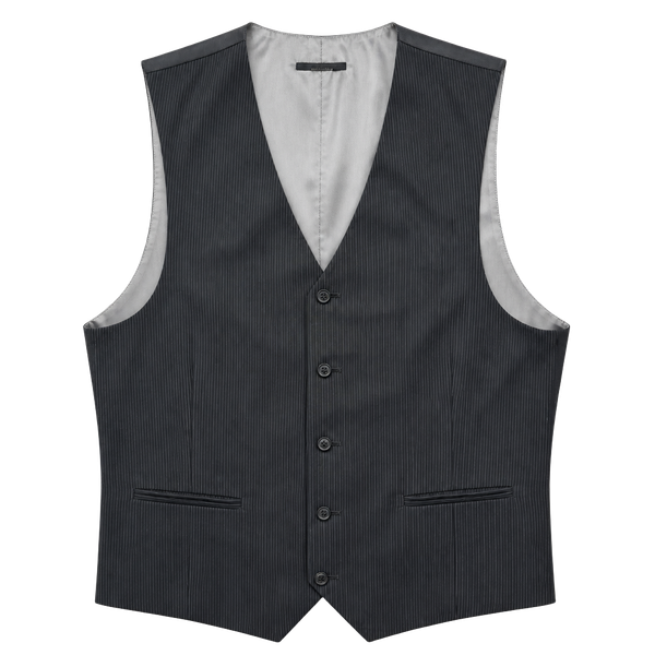Men’s JF J.Ferrar Modern Fit Vest Size M Pinstripe Black#48