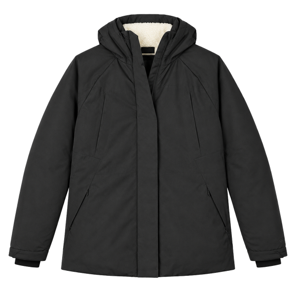 Champion Hooded Jacket Size M Black Sherpa Lined Winter Parka Coat