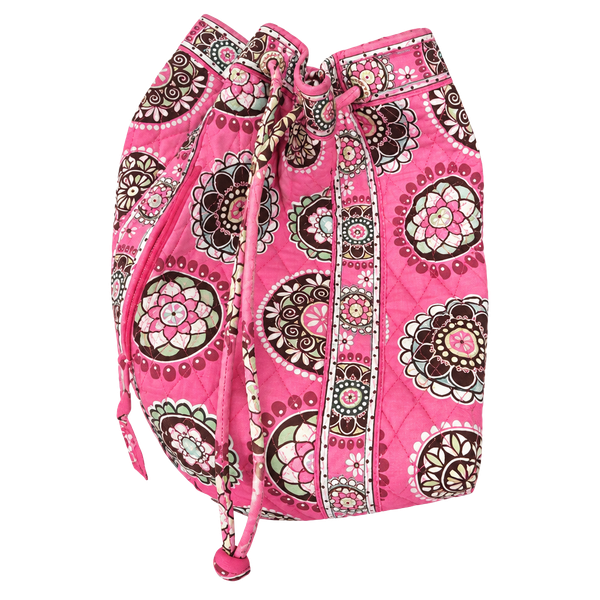 Vera Bradley Pink Quilted Drawstring Beach Tote - Women's Swim Accessory