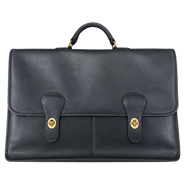 Coach Vintage Top Handle Briefcase in Fabulous Condition. Brass Hardware.