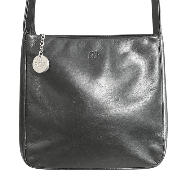 Vintage Sak Leather Crossbody Bag black leather beautiful condition