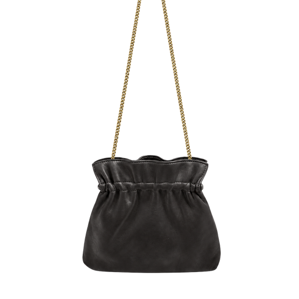 Vintage Ande Evening Party Dark Brown leather Mini Crossbody bag
