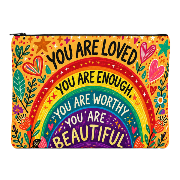Inspirational Rainbow Makeup / Pencil Pouch