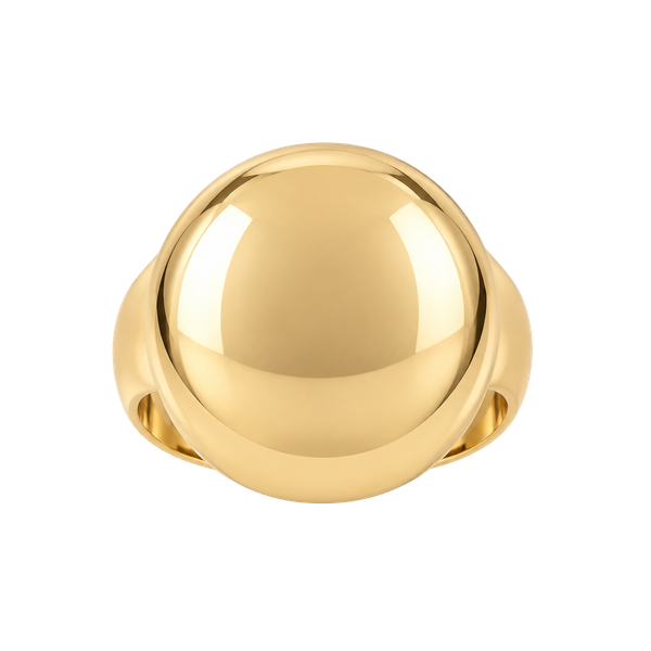 Gold-Plated Dome Statement Ring