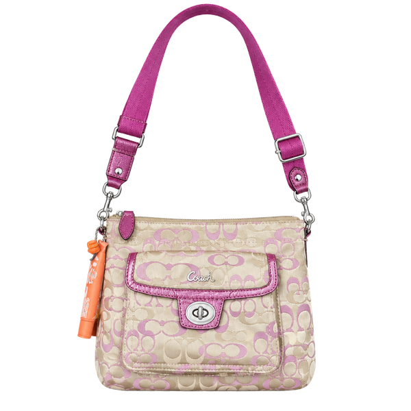 Coach Signature C Penelope Turnlock Crossbody Bag Pink