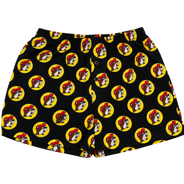 Buc-EE's Boxer Shorts Underwear Size M Black Logo Print Multicolor (Yellow/Red)