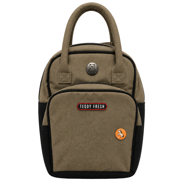 Teddy Fresh Mini Backpack Tan Brown Canvas Convertible Bag