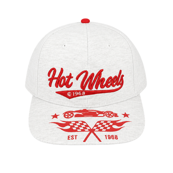 Hot Wheels Kids Hat OSFM Grey Snapback Racing Cap