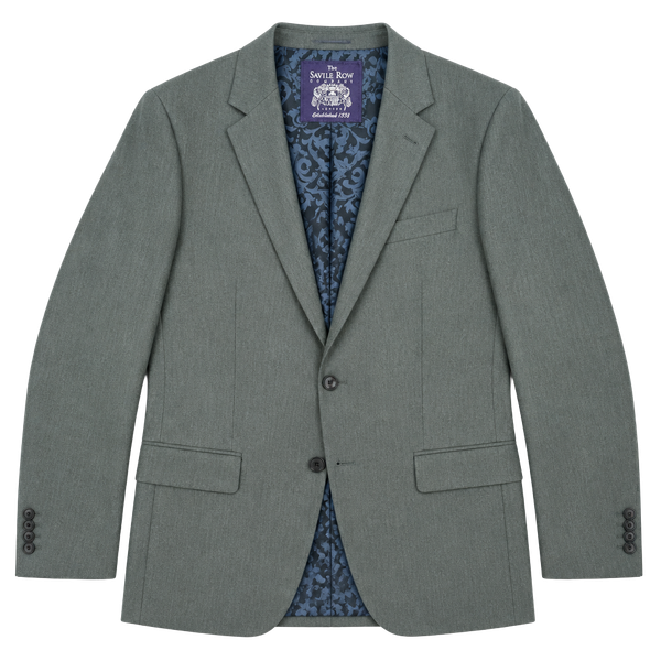 The Savile Row Company Suit Jacket Grey Blazer Brocade Lining Size 40R Medium 