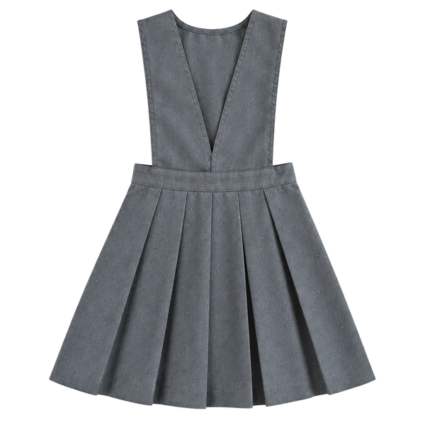 Girls French Toast School Uniform V-Neck Pleated Jumper Size 6 Blue