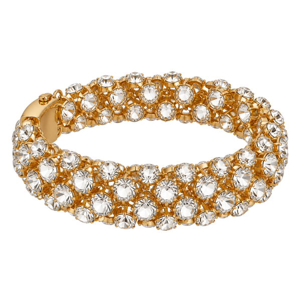 Kendra Phillip Gold & Crystal Tennis Bracelet Signed