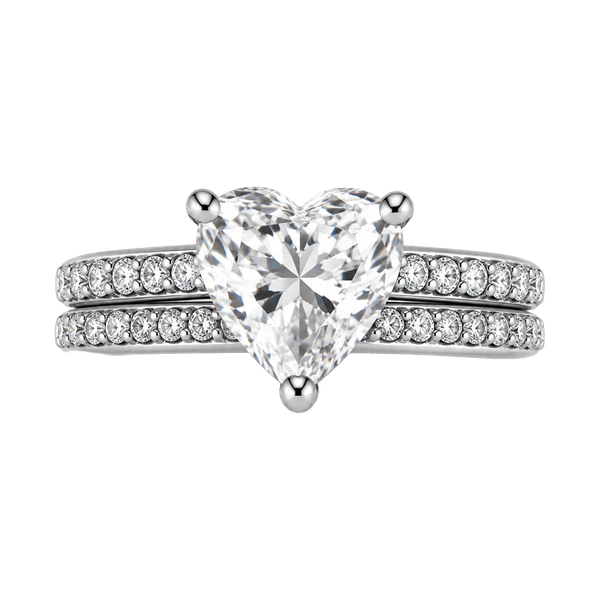 Moissanite Heart Shaped Diamond Ring Size 8 NWT 5 TCW