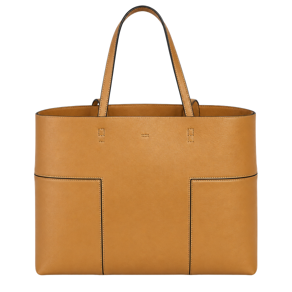 Tory Burch Gemini Link Leather Tote Tan Brown Handbag