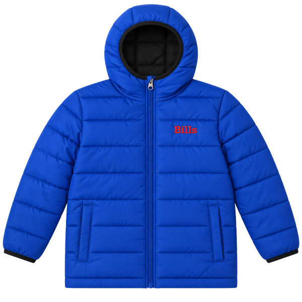 NFL Team Apparel Buffalo Bills Youth Puffer Jacket Size S Blue