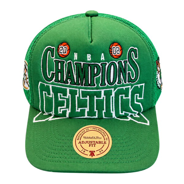 Mitchell & Ness Boston Celtics 2008 NBA Champions Trucker Hat Green