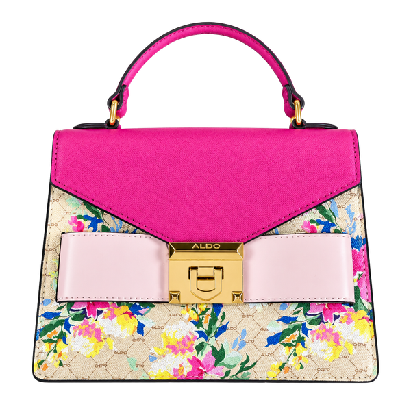 Aldo Floral Top Handle Crossbody Bag Pink Multi