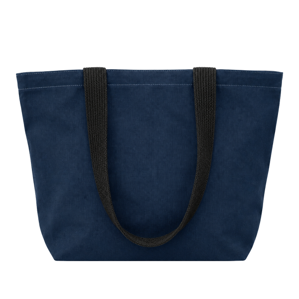 Navy Canvas Tote Bag with Black Webbing Handles