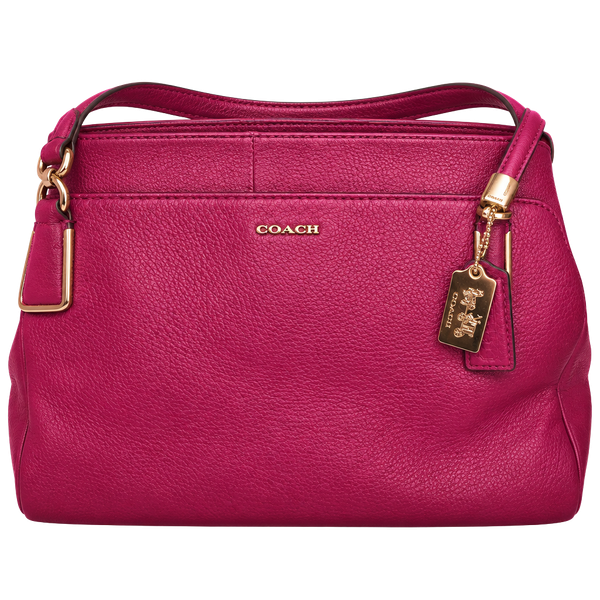 Coach Madison Phoebe Shoulder Bag Pink Pebbled Leather Satchel