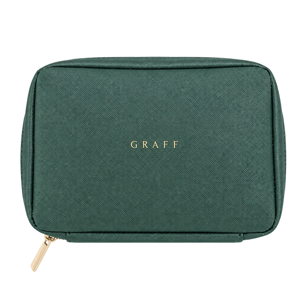 Graff Korean Air Amenity Kit Green Travel Makeup Bag Pouch