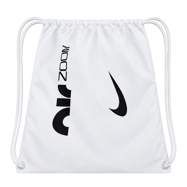 Nike Air Zoom Drawstring Bag White Black Swoosh