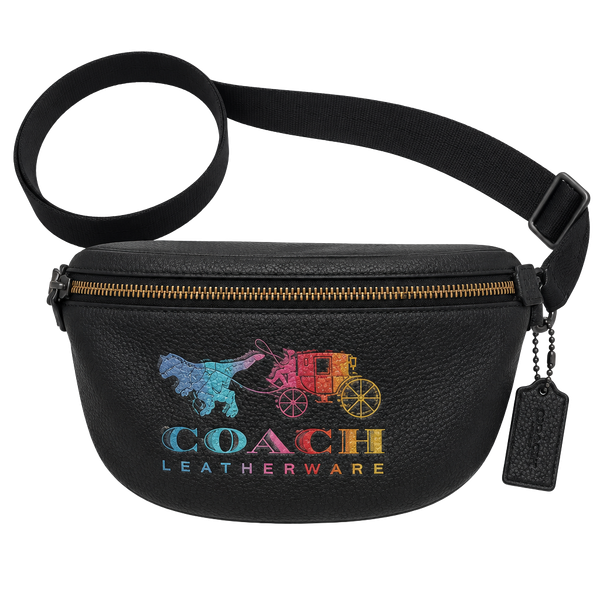 Coach Rexy and Carriage Belt Bag Black Leather Fanny Pack