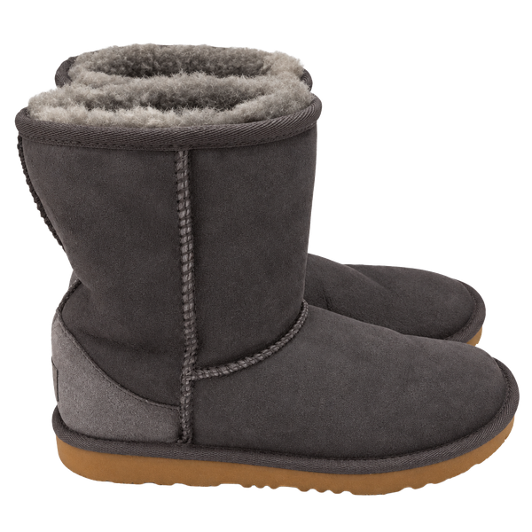 Ugg Classic Short Boots Gray Suede Fleece
Size 4 Youth
#885