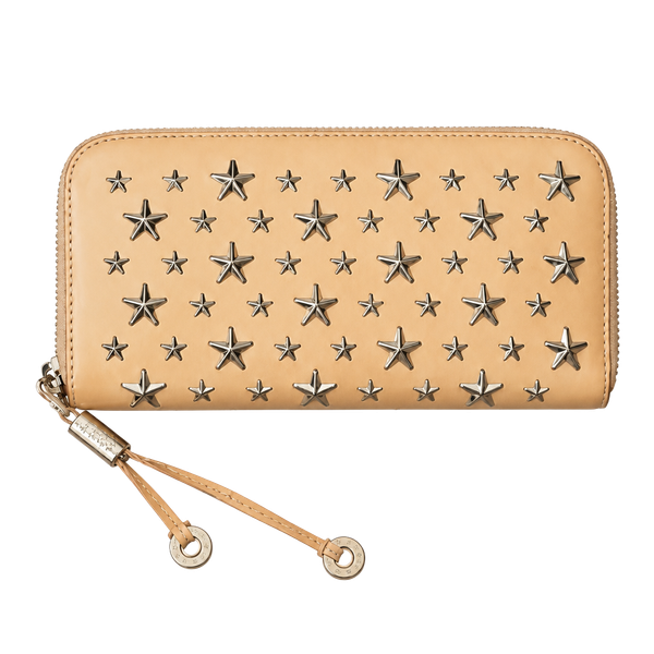 JIMMY CHOO ZIPPY WALLET STAR STUDS STUDDED​​​​​​​​