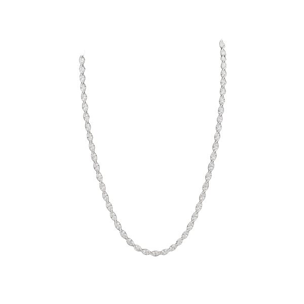 925 Italy Sterling Silver Twisted Textured Chain Necklace 18”