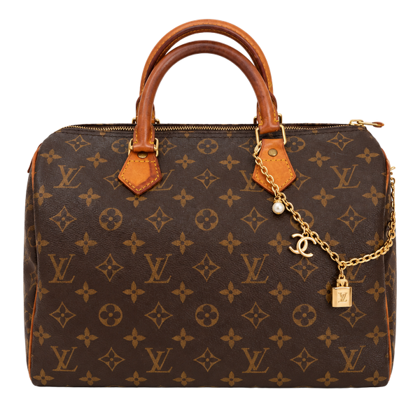 Louis Vuitton Monogram Speedy 30 Handbag Brown