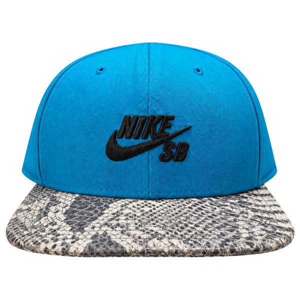 Nike SB Icon Pro Snapback Hat One Size Blue Black Snake Print