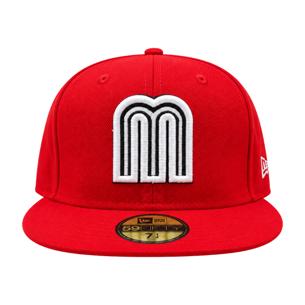 New Era Mexico 59FIFTY Fitted Hat Size 7 5/8 Red