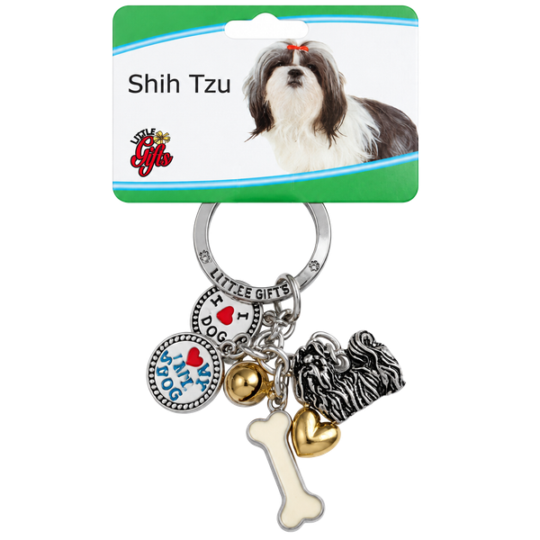 Little Gifts Shih Tzu Keychain With Charms 