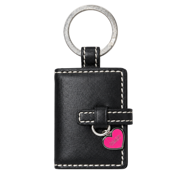 Coach PhotoBook Mini Keychain Black Leather Vintage 