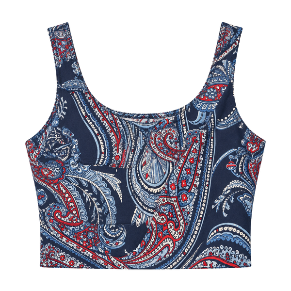 Emma & Michele Slip Dress Size M Blue Red Paisley Cowl Neck