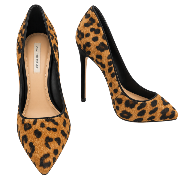 Leopard heels saks fifth avenue size 9
