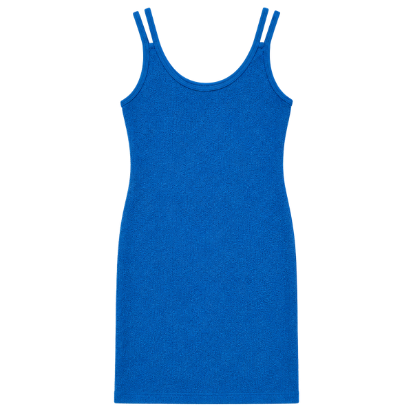 H&M Textured Jersey Midi Dress Size M Blue