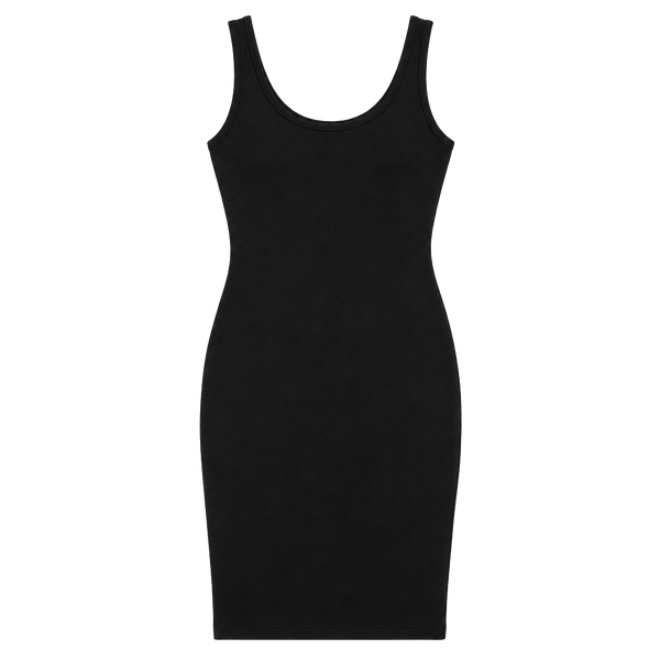 Olivaceous  Scoop Neck Sleeveless Mini Dress Black