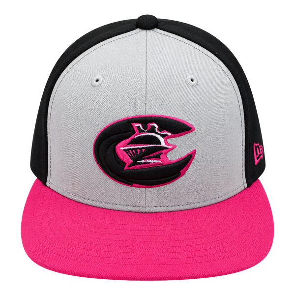 New Era Charlotte Knights 59FIFTY Size 7 1/4 Pink Black Fitted Hat