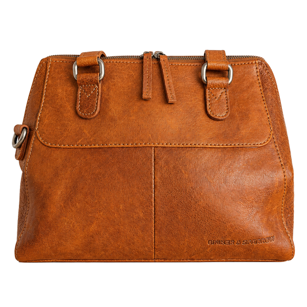 Spikes & Sparrow Leather Shoulder Bag Brown