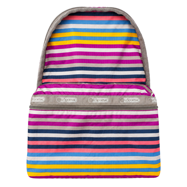 Lesportsac Multicolor Striped Nylon Backpack