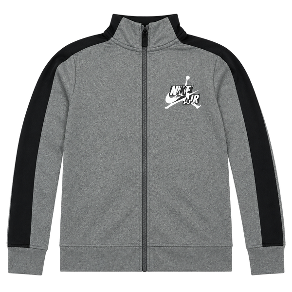 Jordan Full Zip Track Jacket Size 6-7 YRS Gray Black