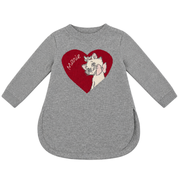 Baby Gap Disney Marie Sweater Size 3 Years Grey Cat Heart