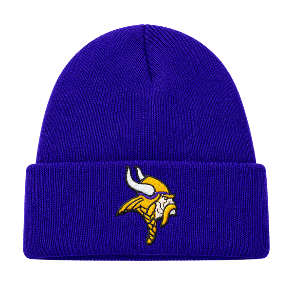 Vintage 1990s Minnesota Vikings Logo Acrylic Beanie Cap Made In USA