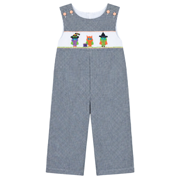 Stellybelly Smocked Halloween owl Jon Jon Size 18M 