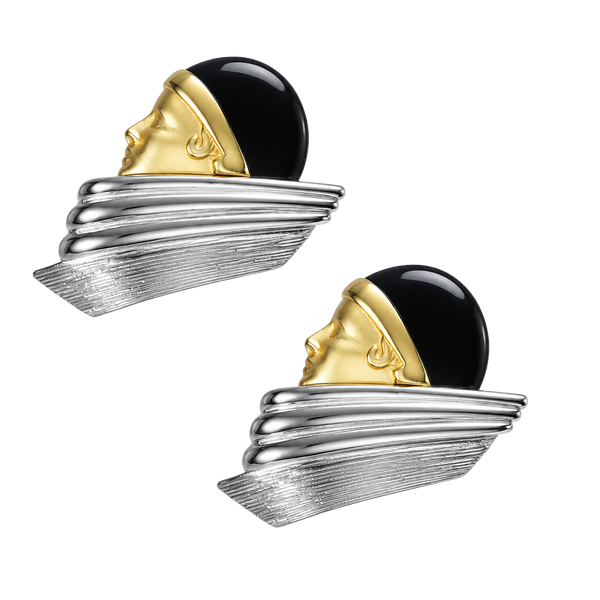 Vintage Art Deco Style Earrings Clip Ons Demmi Parrure