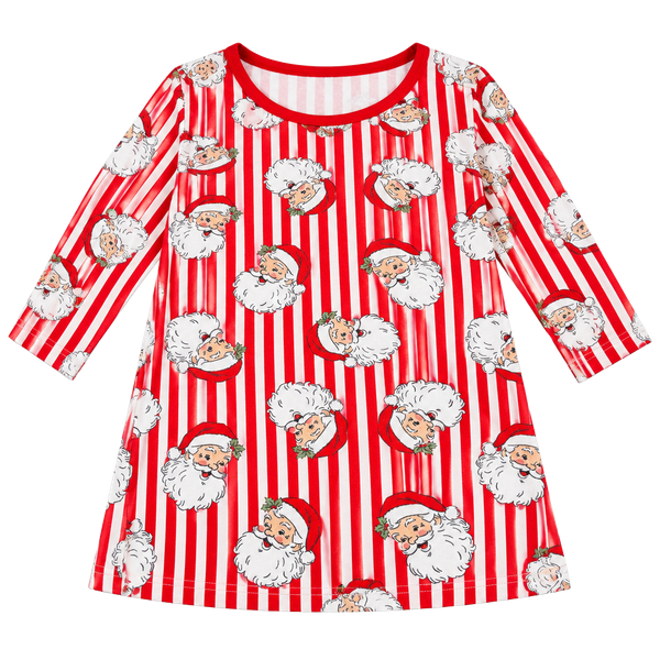 Caden Lane Santa Claus Lane Pajama Top Size 3T Christmas Stripe