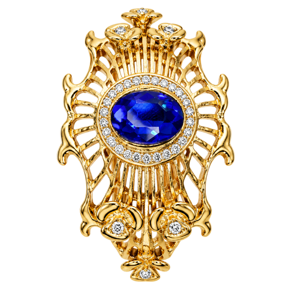 Vintage Style Gold Tone Blue Rhinestone Cuff Bracelet Size 7 Inch